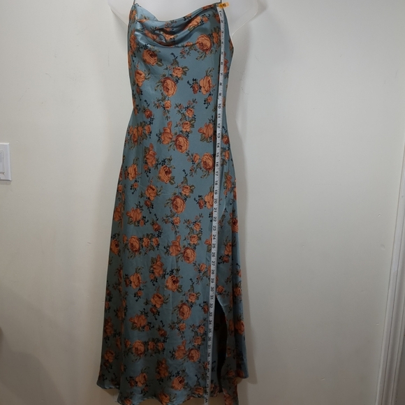 Astr The Label Women's Teal-peach Floral Slip Dress , Size M - Picture 4 of 8